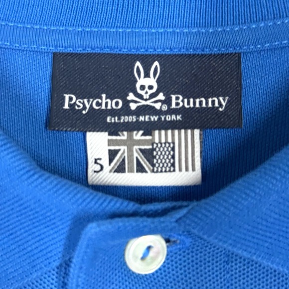 Psycho Bunny Polo Shirt Mens Medium 5 Classic Pique Short Sleeve Pima Cotton - Picture 5 of 14
